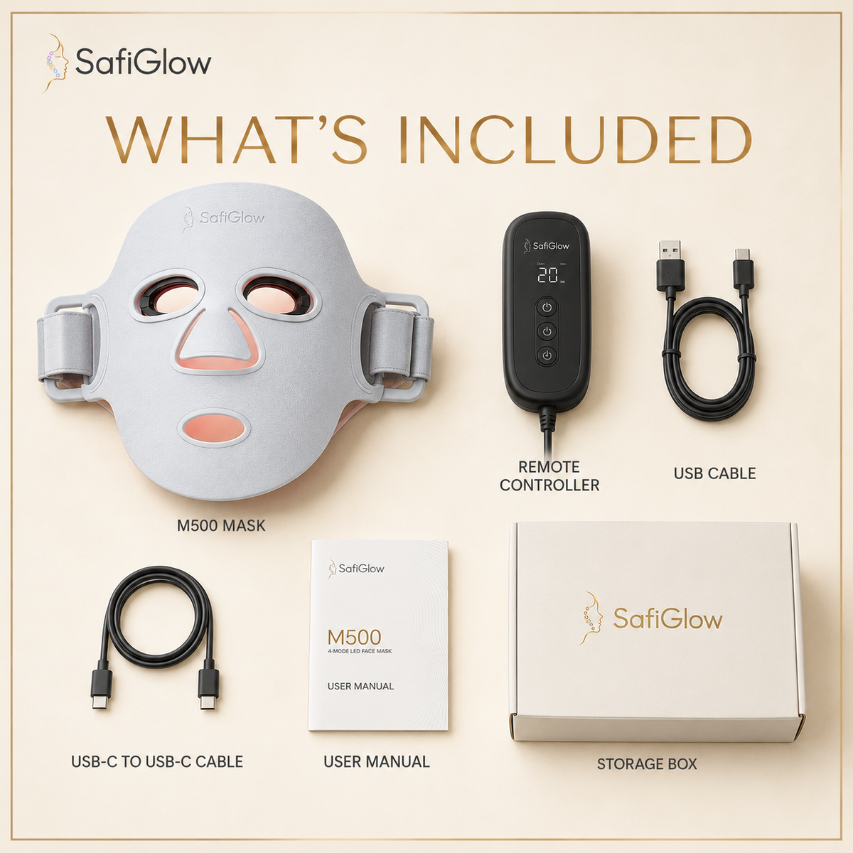 SafiGlow M500 4-Mode LED Face Mask — product view 8