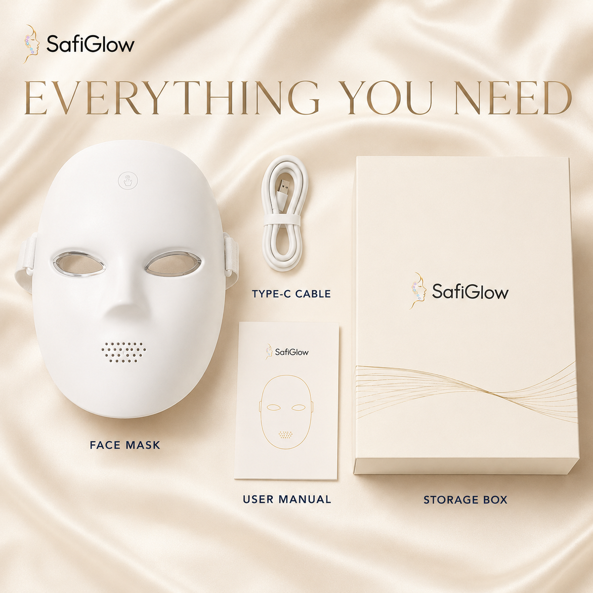 SafiGlow Prism7 Wireless LED Face Mask — product view 8