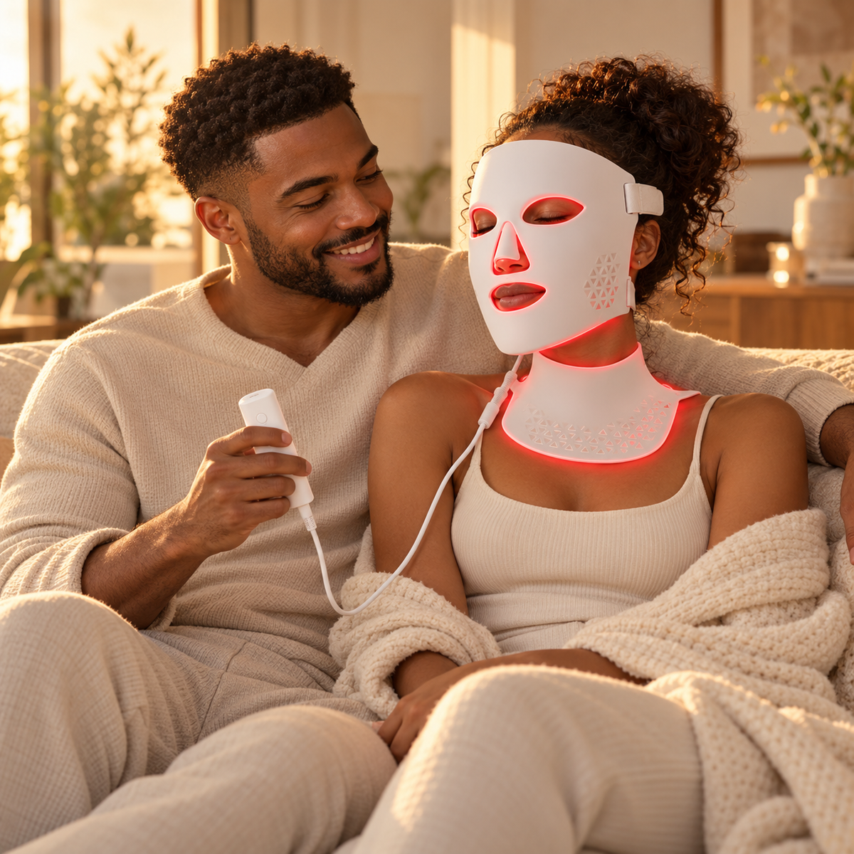 SafiGlow 4-Mode LED Face & Neck Light Therapy Set — product view 7