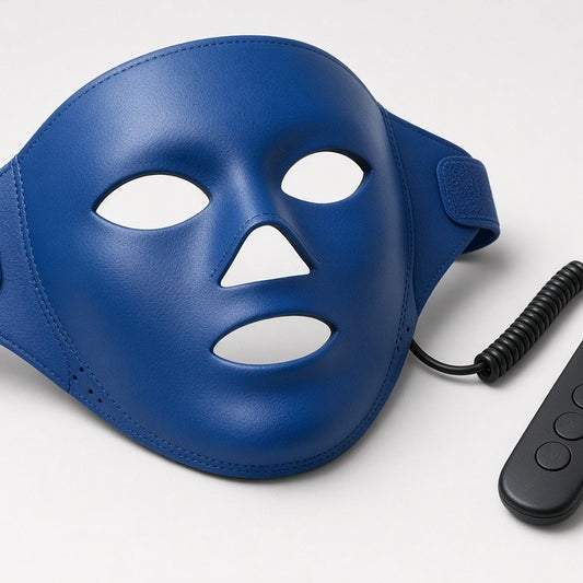 Hello Face cordless LED face mask, hero shot, red light therapy mask
