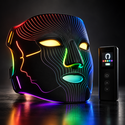 SafiGlow Spectrum LED Face Mask | Red, Green, Blue & Infrared Light