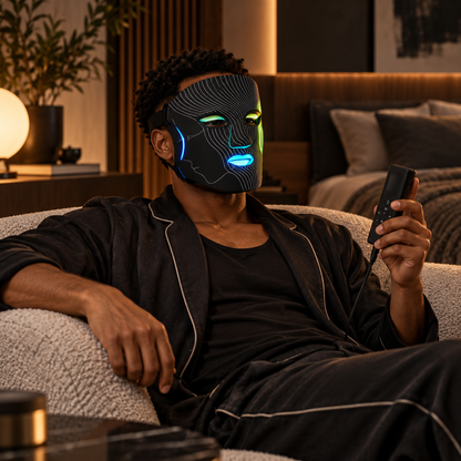 SafiGlow Spectrum LED Face Mask | Red, Green, Blue & Infrared Light