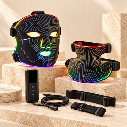 SafiGlow Spectrum LED Face Mask | Red, Green, Blue & Infrared Light