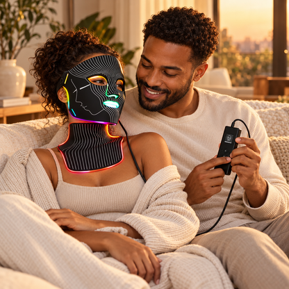 SafiGlow Spectrum LED Face Mask | Red, Green, Blue & Infrared Light