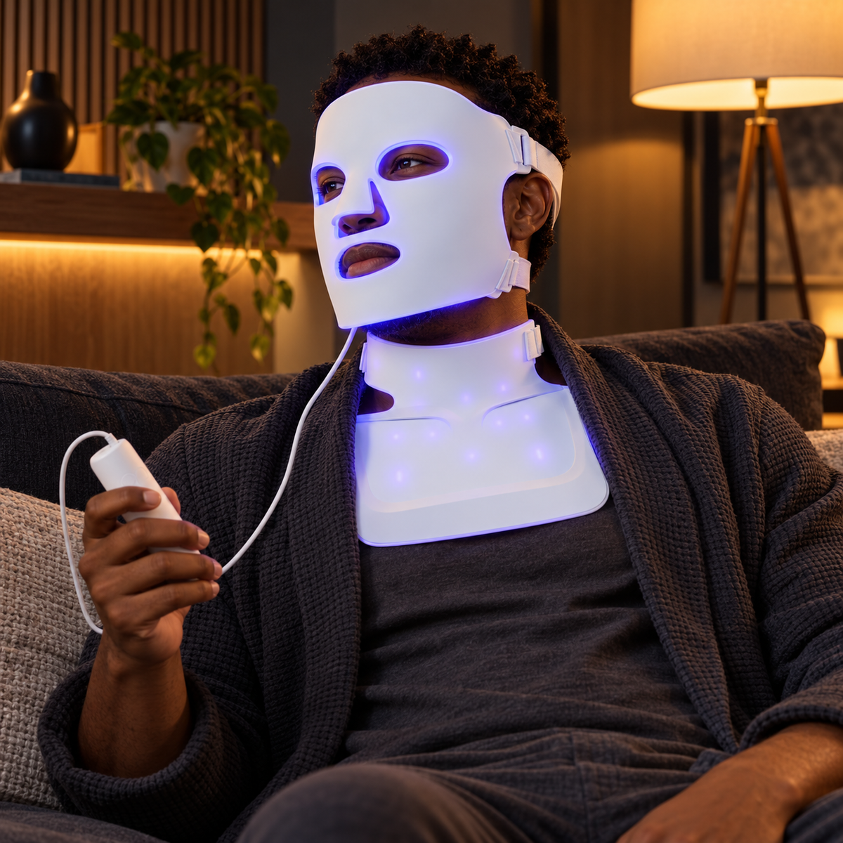
SafiGlow LumaContour TLM200-K Silicone LED Face & Neck Mask — product view 4