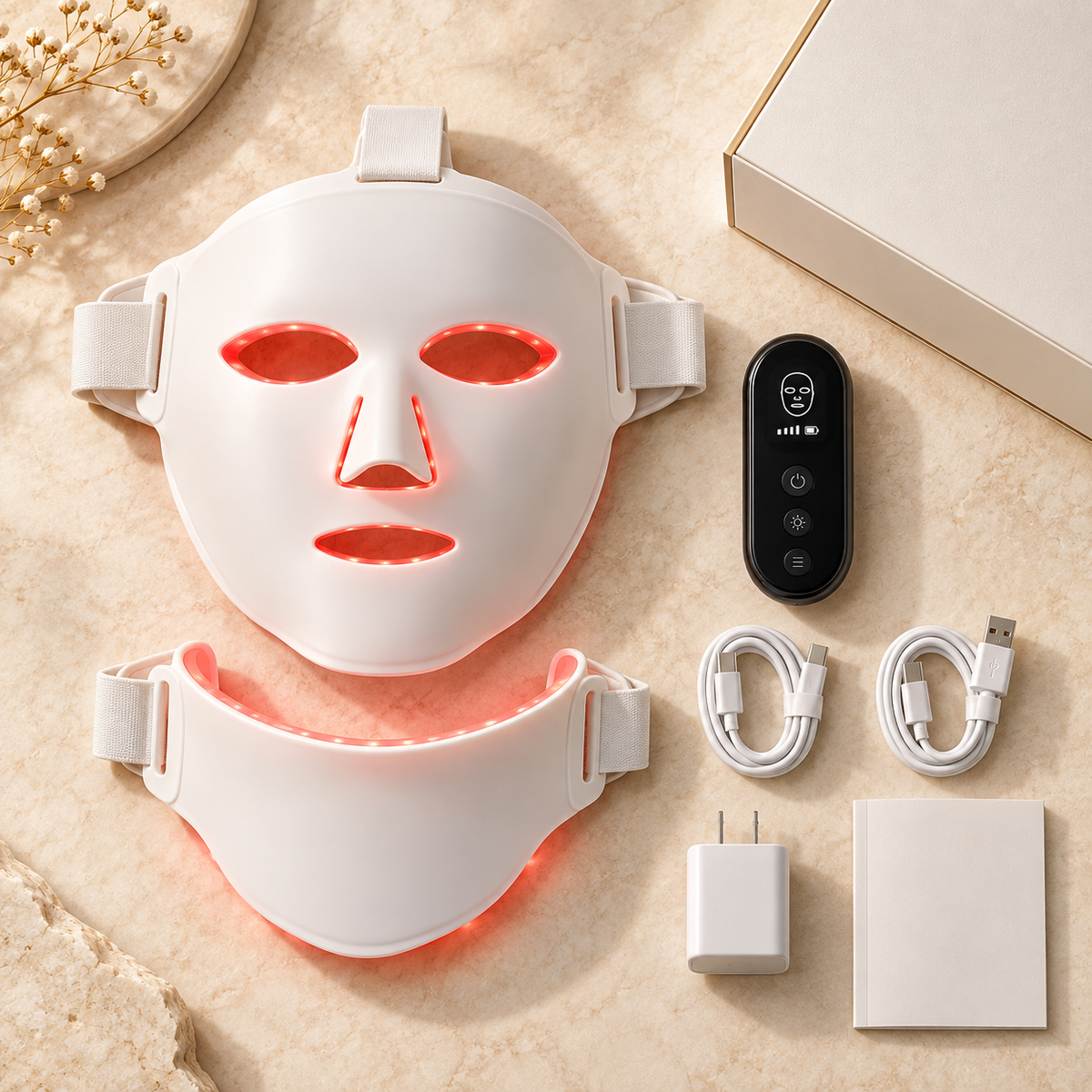 
SafiGlow FlexAura 8-Color LED Face & Neck Mask | 400 LEDs — product view 5