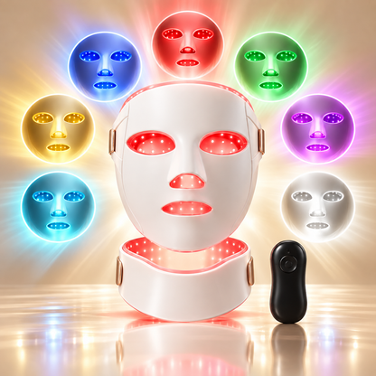 SafiGlow FlexAura 8-Color LED Face & Neck Mask | 400 LEDs