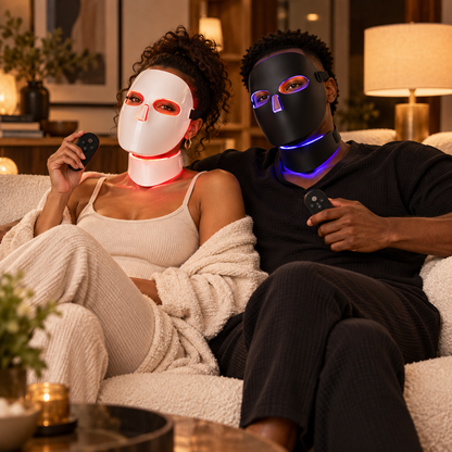 SafiGlow FlexAura 8-Color LED Face & Neck Mask | 400 LEDs