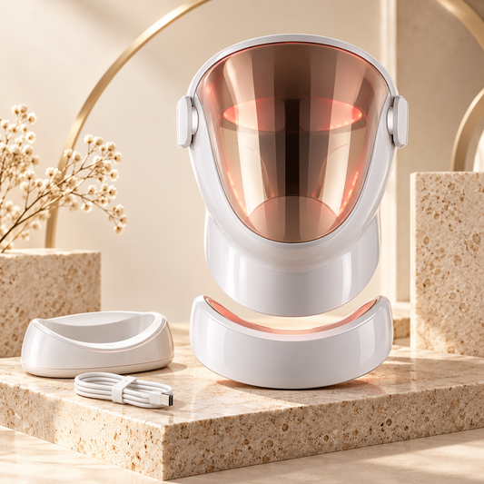 SafiGlow VisionGlow 807 LED Face & Neck Mask | 3-Color Light Therapy