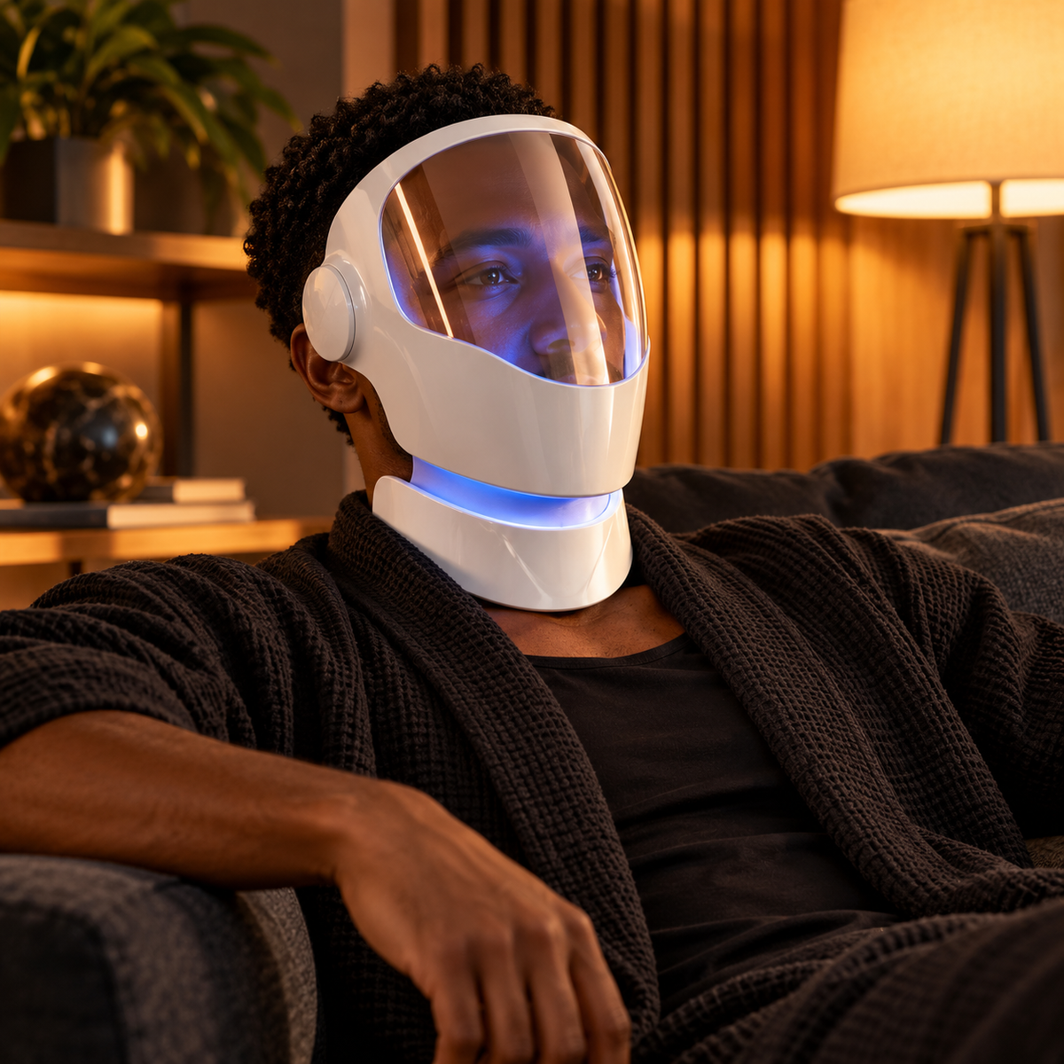 SafiGlow VisionGlow 807 LED Face & Neck Mask | 3-Color Light Therapy — product view 5