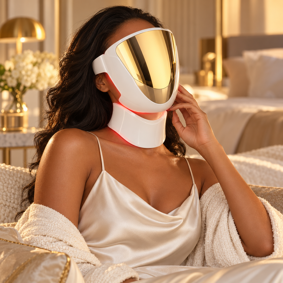 
SafiGlow AeroLux 807 LED Face & Neck Mask | 850nm NIR — product view 3