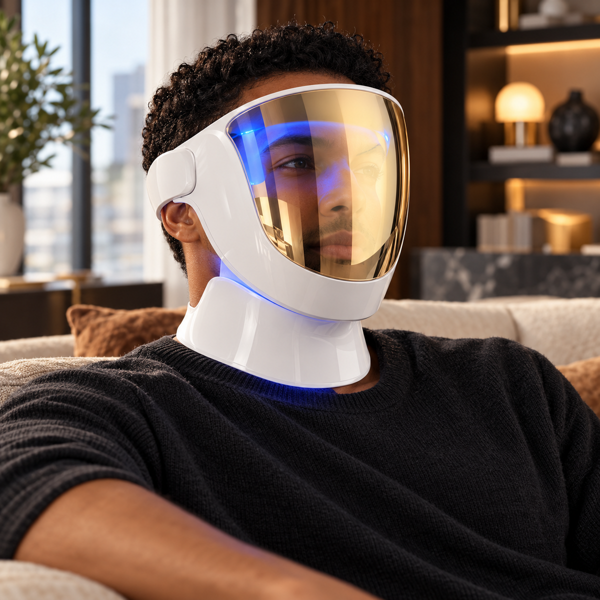 
SafiGlow AeroLux 807 LED Face & Neck Mask | 850nm NIR — product view 4