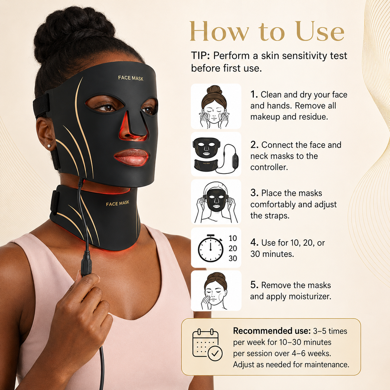 SafiGlow 7-Color LED Face & Neck Mask