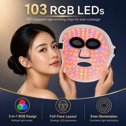 SafiGlow Flex 7-Color LED Face & Neck Mask