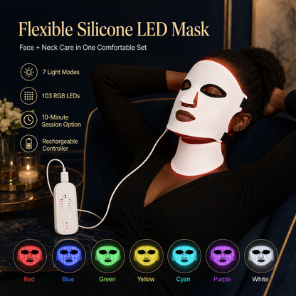 SafiGlow Flex 7-Color LED Face & Neck Mask