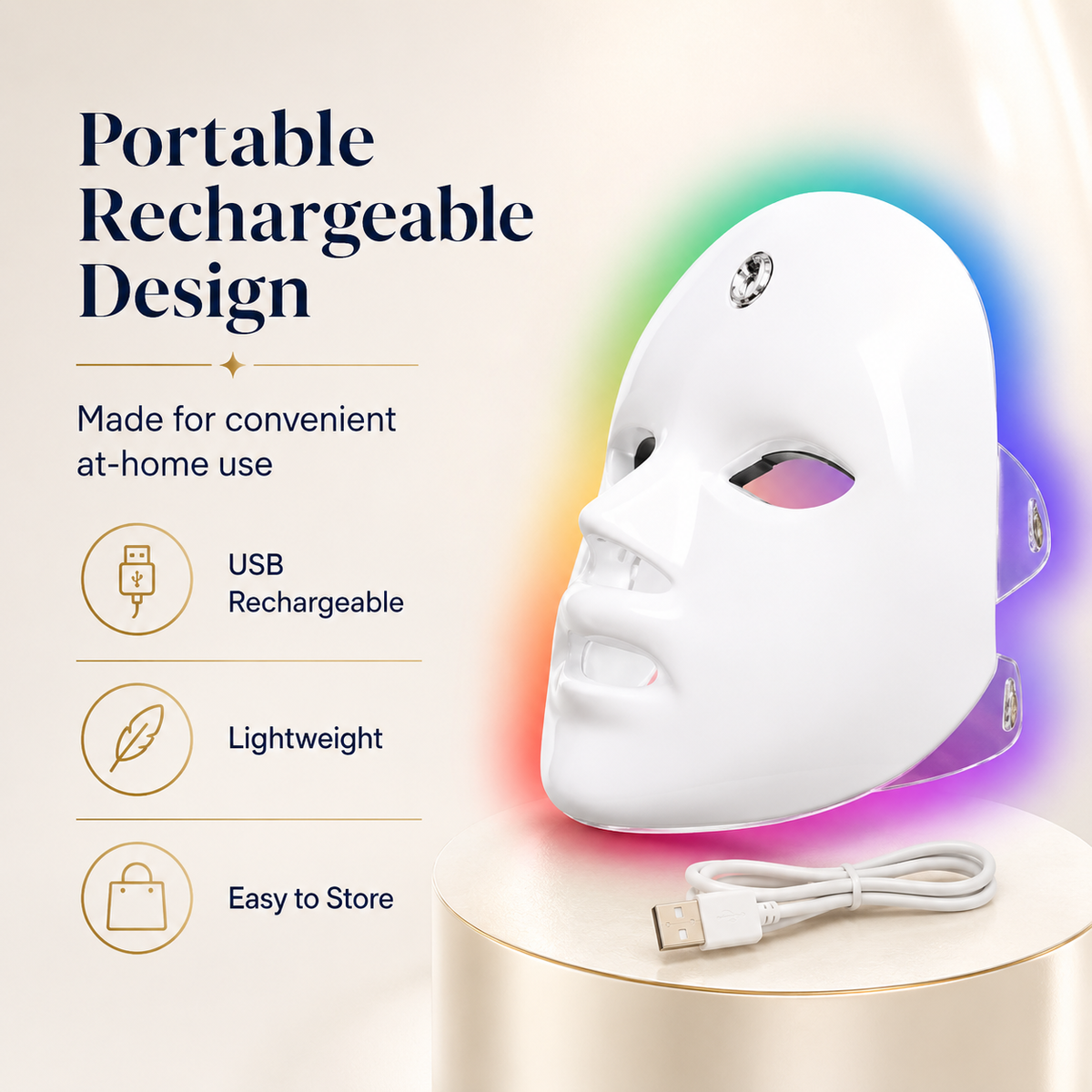 
SafiGlow 7-Color LED Facial Mask — 5 Timers — product view 2