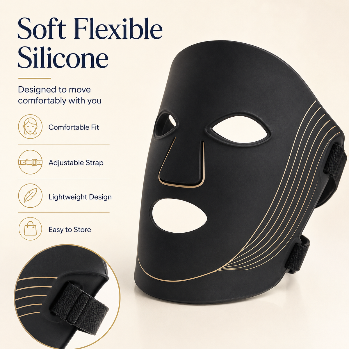 SafiGlow 7-Color Rechargeable LED Facial Mask — product view 4