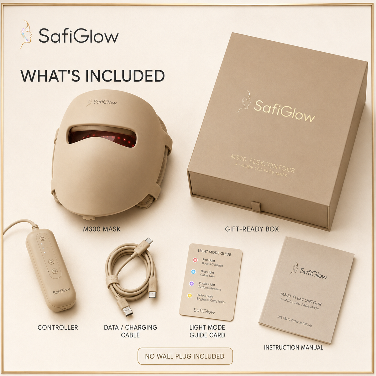 SafiGlow M300 FlexContour 4-Mode LED Face Mask — product view 6