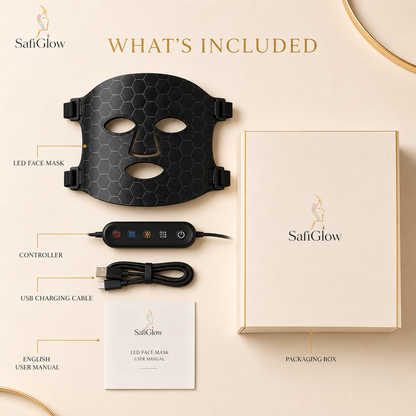 SafiGlow Radiance 4-Color Silicone LED Face Mask