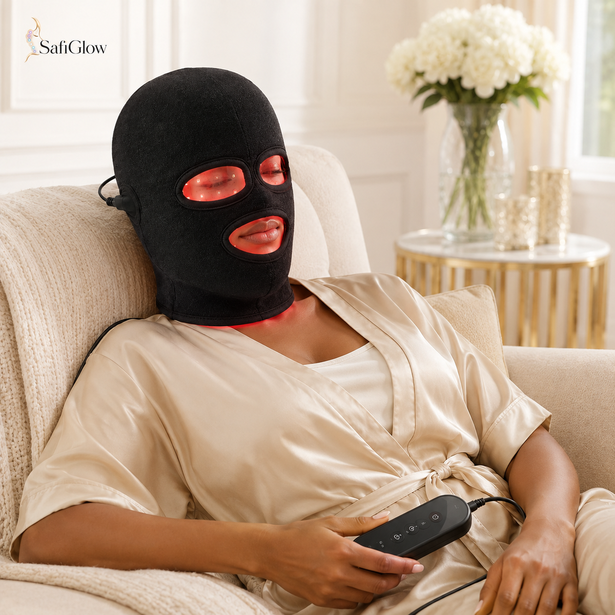 SafiGlow Halo 2-in-1 LED Scalp & Face Mask — 186 LEDs — product view 2