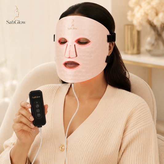 SafiGlow LumaFlex 8-Mode NIR LED Face Mask — product view 2 — alternate view