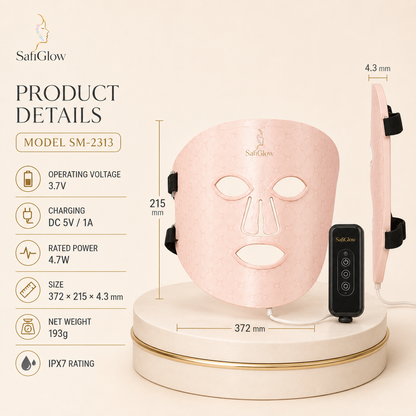 SafiGlow LumaFlex SM-2313 8-Mode NIR LED Face Mask