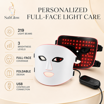 SafiGlow Q2 4-Mode Red + NIR LED Face Mask
