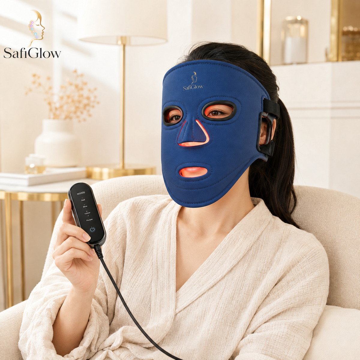 SafiGlow M500S 4-Wavelength LED Face Mask — product view 2