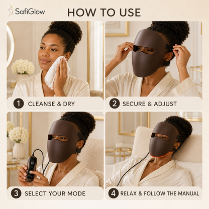 SafiGlow LumaContour 4-Mode LED Face Mask