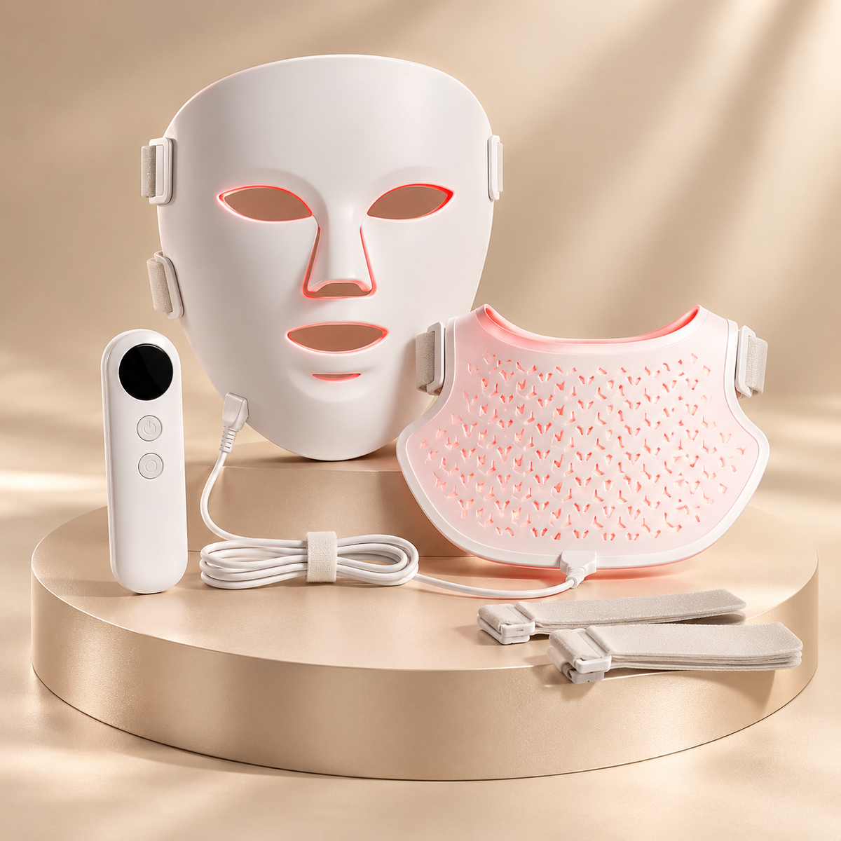 SafiGlow 4-Mode LED Face & Neck Light Therapy Set
