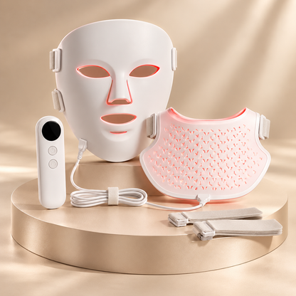 SafiGlow 4-Mode LED Face & Neck Light Therapy Set