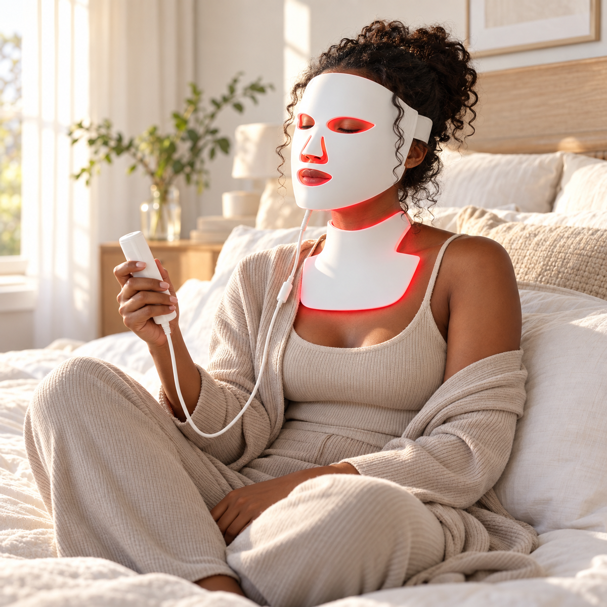 SafiGlow 4-Mode LED Face & Neck Light Therapy Set — product view 2