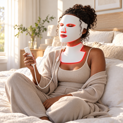 SafiGlow 4-Mode LED Face & Neck Light Therapy Set